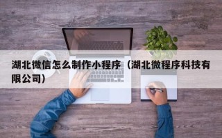 宁夏湖北微信怎么制作小程序（湖北微程序科技有限公司）